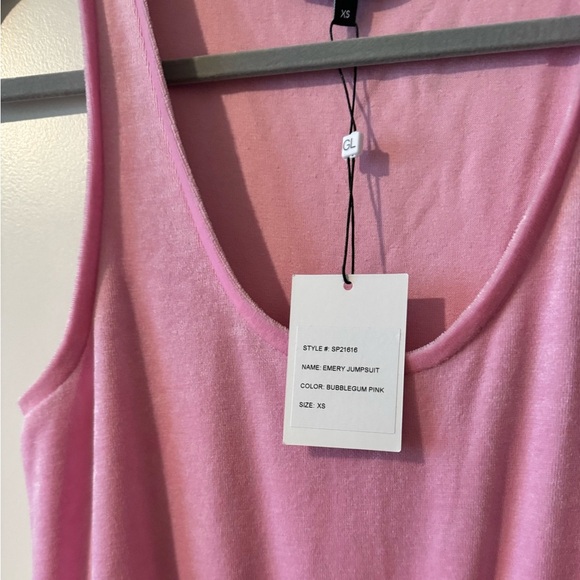NEW Revolve Generation Love Emery Jumpsuit Romper Velvet Bubblegum Pink XS NWT - Picture 5 of 5